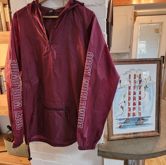 OBEY WORLDWIDE WINDBREAKER size large fits like large/xl - Picture 2 of 3